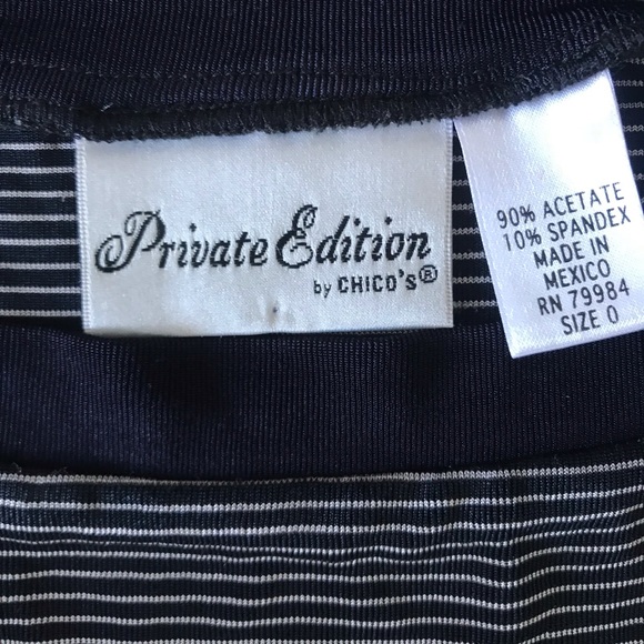 Chico’s Black And White Long Sleeved Dress Size 0 - Picture 2 of 2